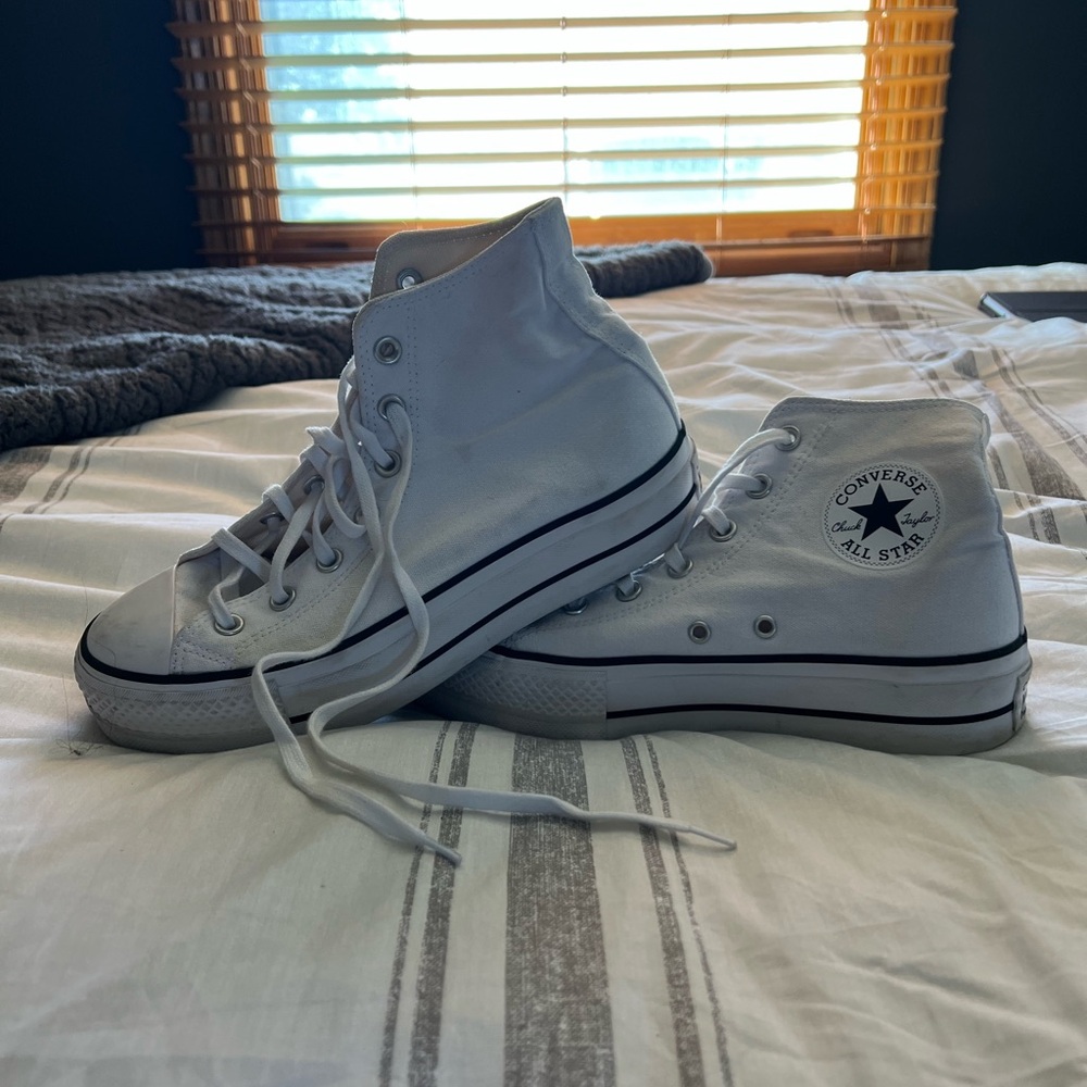 Converse White Canvas High-Tops